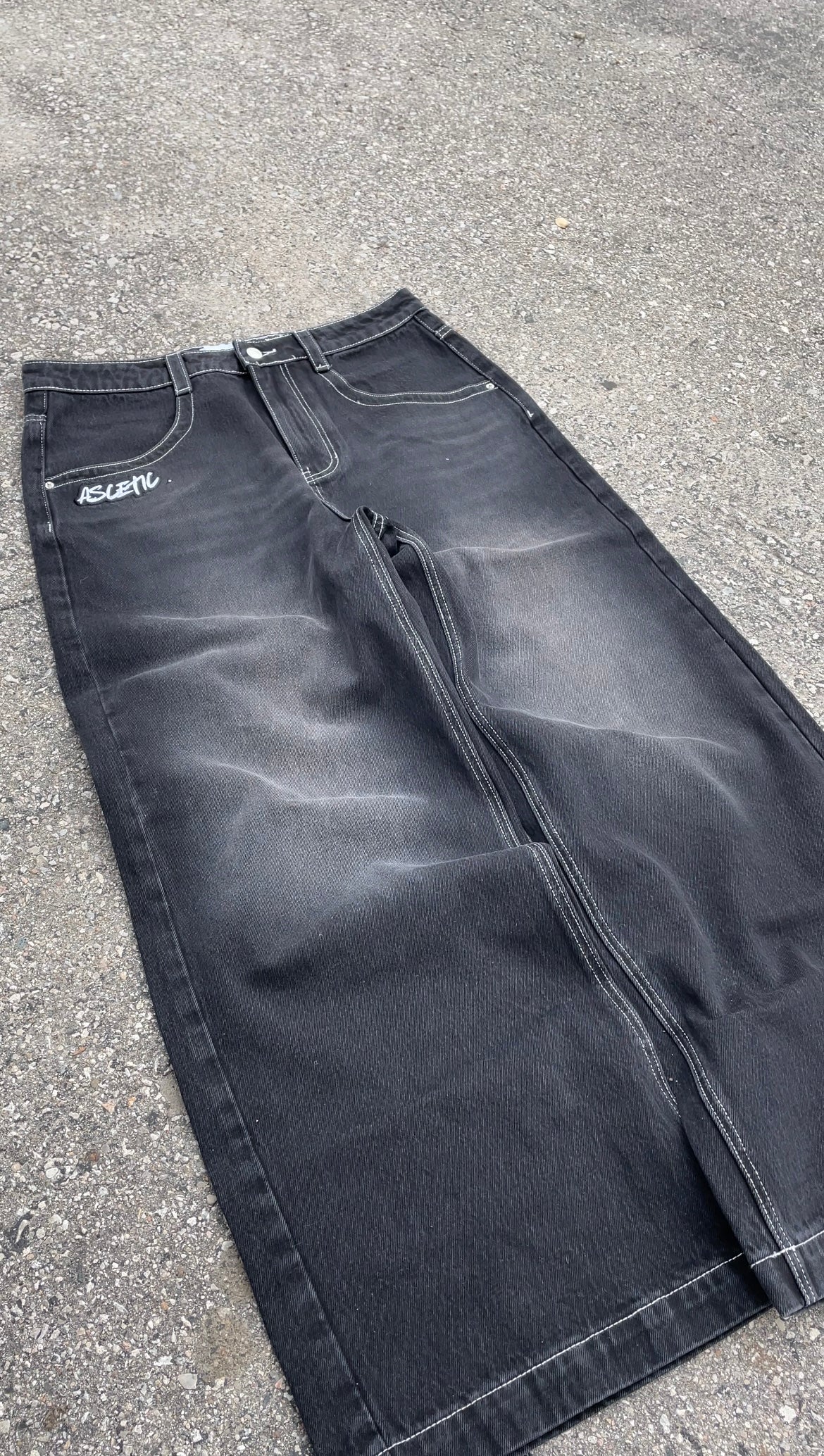 Ascetic's Premium Denim Wide Leg Jeans